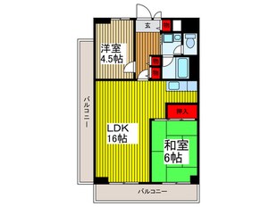 ｸﾞﾘ-ﾝﾋﾞｭ-ﾆｭ-川口東棟(412)の物件間取画像